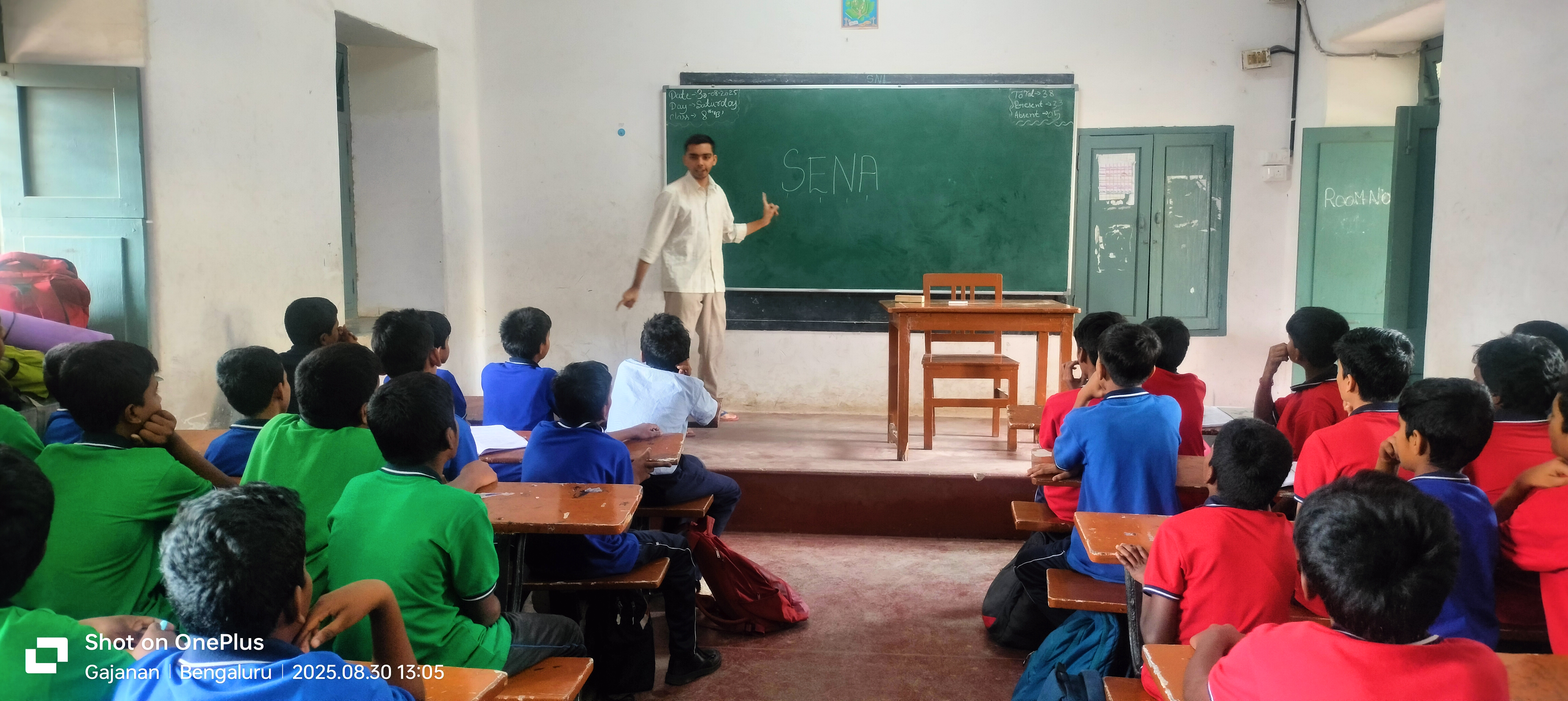 Mr. Pratik Sir explaining students about the Honesty